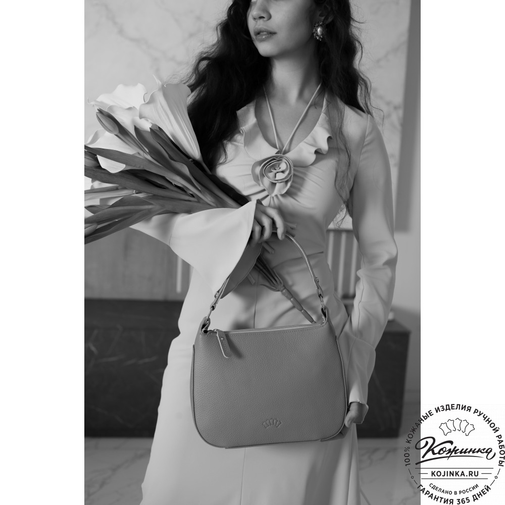 Женская кожаная сумка "Каролина" (чёрная)